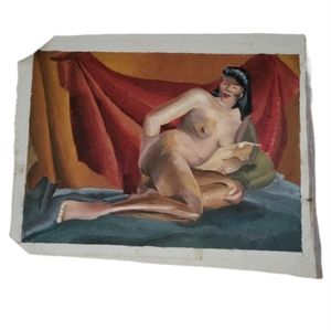 Vintage Original 1940s Painting